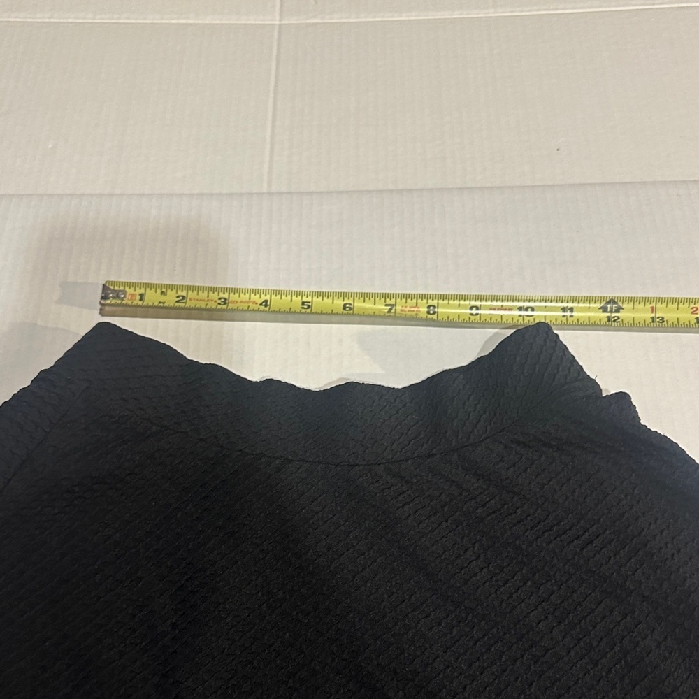 Faith and joy Elegant Black Skirt w mesh stripe bottom stretchy waist material - Picture 2 of 7